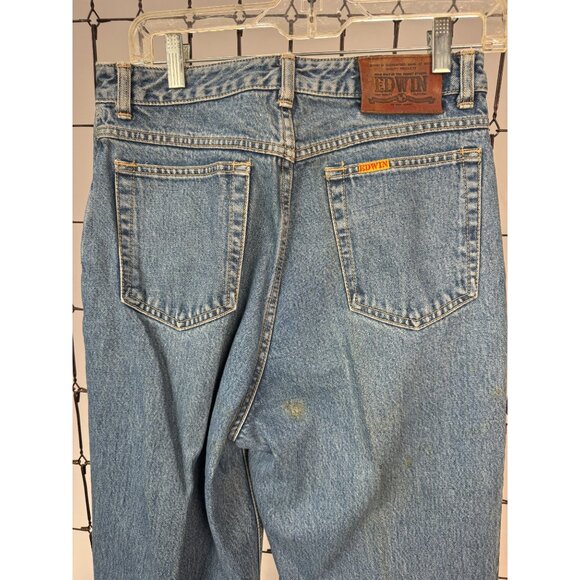 Vintage Distressed Edwin Tokyo Jeans L.A. Slim Fit W33 L34 90s - Picture 6 of 16